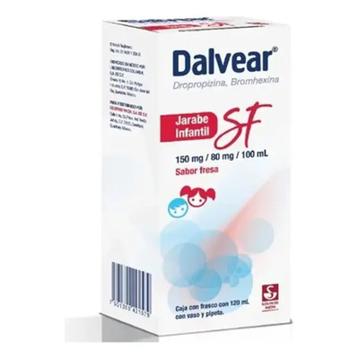 Dalvear jarabe infantil sabor fresa, 1 frasco 120 ml y vaso dosificador - Siegfried Rhein, s.a. de c.v. | Envío gratis