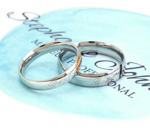 Anillos Para Parejas Novios Par Real Love Promesa De Amor