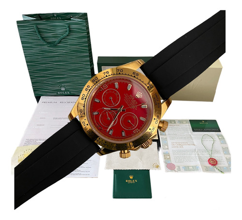  Reloj Rolex Daytona Zafiro 42mm Dorado Rojo Automatico