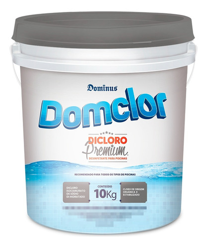 Clorador Para Piscina Orgânico Premium 56% Domclor Bd 10kg