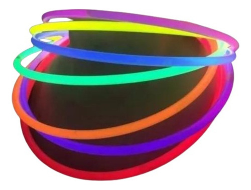 Collares Neon Quimico Luminoso Luz Fluo Cotillon Led X50