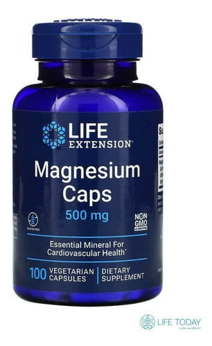 Suplemento Em Cápsulas Life Extension Magnesium Caps Vitaminas Em Frasco De 160g 100 Un