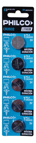 50 X Pilas Philco Para Alarmas 2032 Pila Boton 3 V