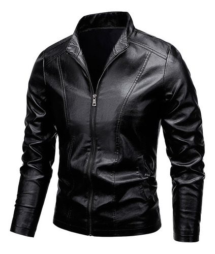 Nueva Chaqueta Casual De Cuero Para Hombre, Chaqueta De Cuer