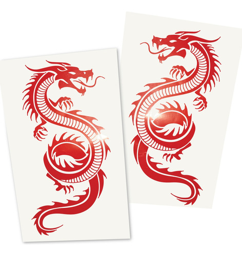 Dragon Sticker Resistente Al Agua Sol Para Auto Moto Colores