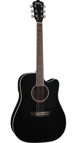 Guitarra Electroacústica Washburn Ad5ceb Negra