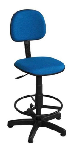 Cadeira Caixa- Alta Modelo Secretaria Corino Azul-royal 
