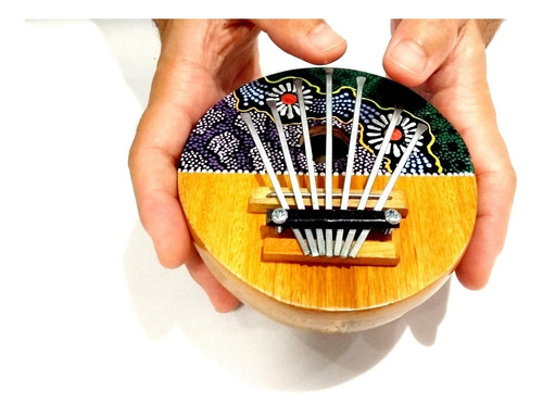 Efeito De Percussão Kalimba Artesanal Instrumento Musical