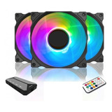 Kit 6 Cooler Fan Rgb Led 120mm Com Controladora 