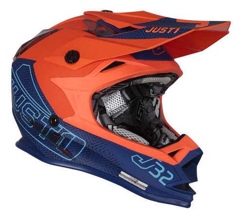 Casco Kids J32 Vertigo Blue Fluo Orange Just1