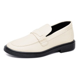 Sapato Mocassim Feminino Oxford De Salto Off White Dubuy