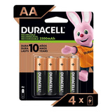 Pack 4 Pilas Aa Recargables Duracell 2500mah 4 Unidades