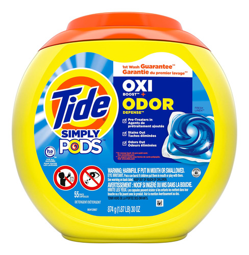 Tide Simply Pods Odor Rescue Paquetes De Detergente Líquido 