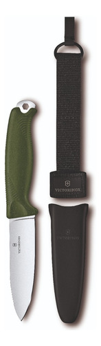 Victorinox Cuchillo Deportivo Venture, Hoja Fija Con Funda Color Verde Oscuro