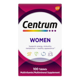 Multivitamínico Centrum Mulher 100 Tablets - Women Importado