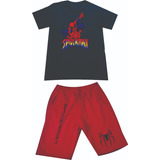 Conjuntos Deportivos Spiderman Camiseta+pantaloneta 