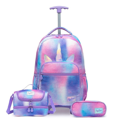 Kit Escolar Mochila Infantil + Lancheira Térmica + Estojo