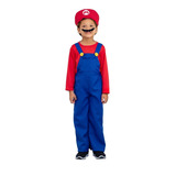 Conjunto Super Mario Bros Longo Fantasia Infantil