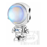 Charm 100% Plata S925 Astronauta Luna Para Pulsera Pandora