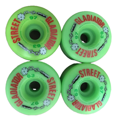 Skate Rodas Gullwing Gladiator 63mm 97a (old School)