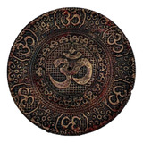 Incensário Mandala De Om 10cm Resina Wicca (vermelho)