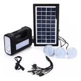 Kit Solar De Emergencia /camping/usb/3 Ampolletas/8017 Luz Blanco Frío