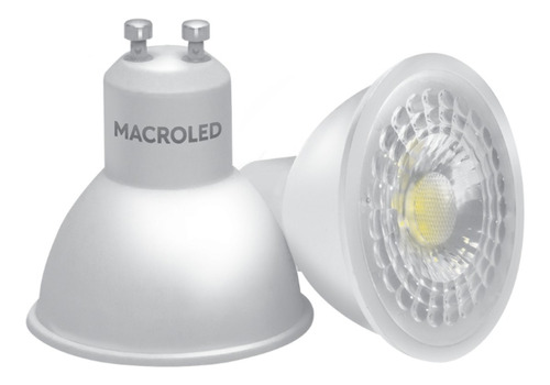 10 Dicroicas Led 7w Macroled Pvc Gu10 220v Luz Fría O Cálida