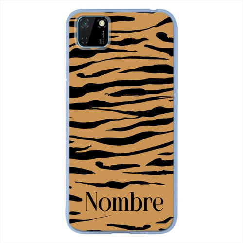 Funda Huawei Antigolpes Animal Print Tigre Con Tu Nombre