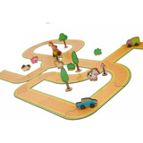 Juego Pista Autos Madera Infantil Didáctico Plan Z 