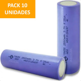 Pack 10 Bateria Pila Litio Recargable 18650 3.7v Sin Teton