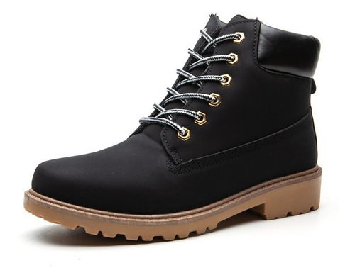 Botin Negro Zapato Bota Hombre Con Caña 