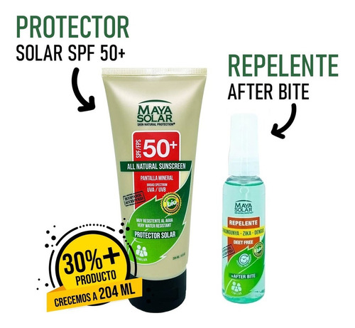 Bloqueador Solar Biodegradable Fps 50 Con Repelente