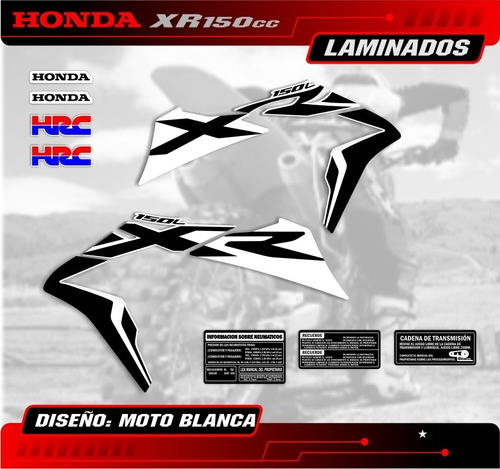 Kit Calcos - Gráfica Honda Xr 150 L - Laminados