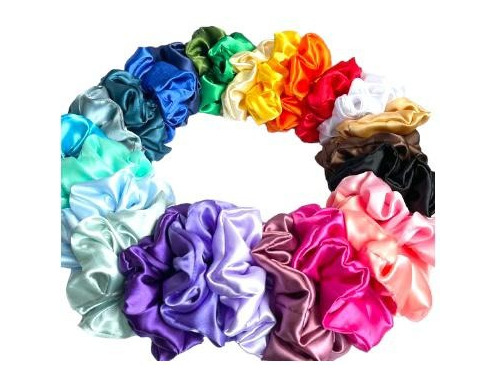 Scrunchies En Satin X 20 Unidades 