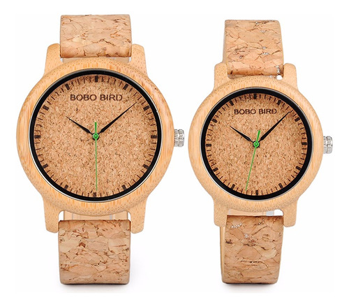 Reloj De Madera Para Pareja Corcho Bobo Bird