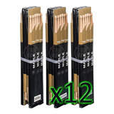 Pack X12 Palillos Baquetas Stagg 5a 5b 7a Bateria Madera