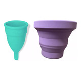 1 Copa Menstrual Fleurity + 1 Vaso Esterilizador T: 1-2-mini