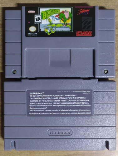 Boogerman Cartucho Novo Super Nintendo