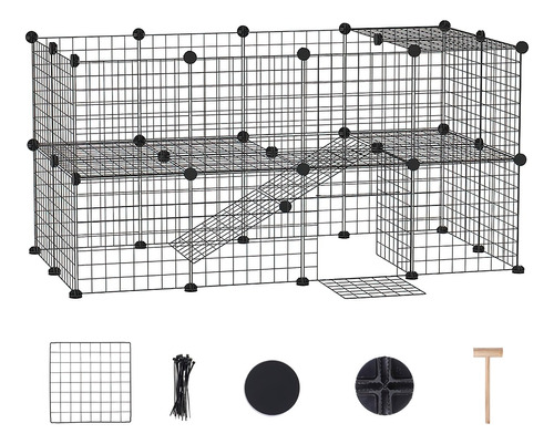 Multifuncional Metal Corral Casa Jaula Mascotas, Desmontable