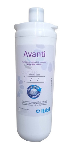 Refil Filtro Ibbl Avanti P/ Purificador Mio E Vivax Original