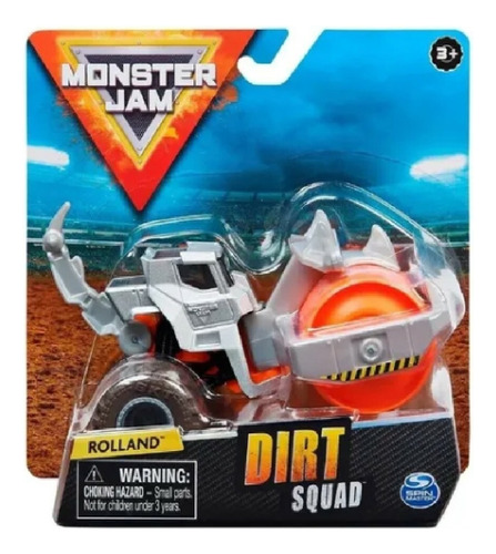 Monster Jam Rolland Dirt Squad Camiones Gris 1:64