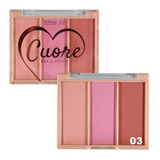 Paleta Blush Facial Pink 21 Trio C/ 3 Cores Cuore