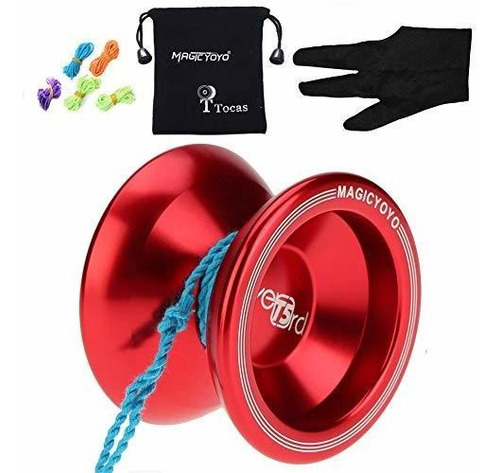 Yoyo Aluminio Profesional T5 Overlord Con Bolsa - Rojo