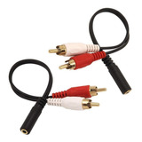 Vce Cable 3.5 Mm Hembra A 2 Rca Macho Estéreo Audio