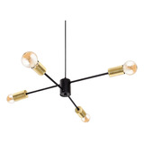 Araña Colgante 4 Luces Deco Living Vintage Lampara Led E27