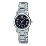 Reloj Casio Ltp-v002d Para Dama Elegante En Acero Original