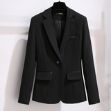 Blazer Gris Formal De Otoño-invierno Para Mujer De Negocios