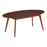 Mesa De Jantar Oval Vértice 190cm Em Madeira Maciça