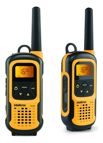 Kit 6 Rádio Walk Talk Intelbras Prova D'água Rc4102 Até 20km Bandas De Freqüência Uhf Cor Amarelo