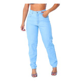 Calça Feminina Mom Beg Jeans Premium Cintura Alta Lançamento